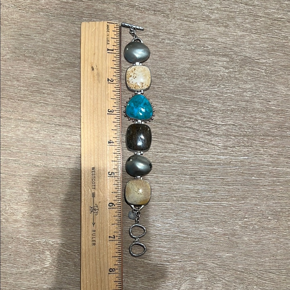 Silpada Blue and Gray Stone Bracelet - Picture 2 of 6